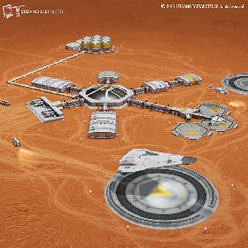 Moon or Mars Base 3D model
